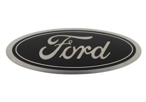 Ford F-150 Emblem Kit - Front + Rear - Ford Racing - With Camera Provision + Smoked Chrome Oval - Black - `18-`20 Ford F-150 Emblem Kit - Front + Rear - Ford Racing - With Camera Provision + Smoked Chrome Oval - Black - `18-`20